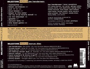 JOE HENDERSON – MILESTONE PROFILES (2006) - 2xCD SIFIR