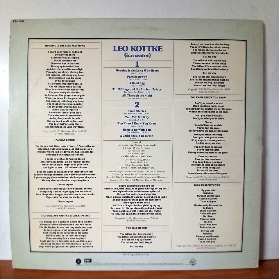 LEO KOTTKE – ICE WATER (1974) - LP 2.EL PLAK