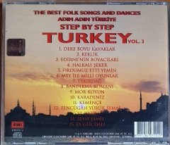 ADIM ADIM TÜRKİYE / STEP BY STEP TURKEY VOL.3 / THE BEST FOLK SONGS AND DANCES (1998) KENT CD 2.EL