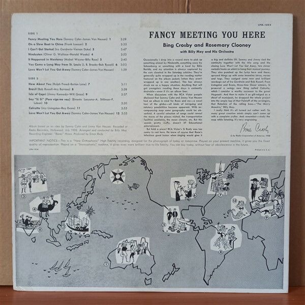 BING CROSBY AND ROSEMARY CLOONEY – FANCY MEETING YOU HERE (1958) - LP 2.EL PLAK