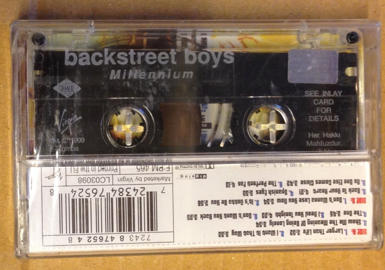 BACKSTREET BOYS - MILLENNIUM 1999 CASSETTE MADE IN TURKEY ''NEW''