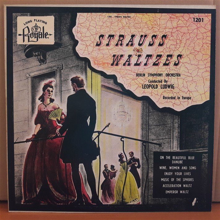STRAUSS WALTZES, BERLIN SYMPHONY ORCHESTRA, LEOPOLD LUDWIG (1951) - LP 2.EL PLAK