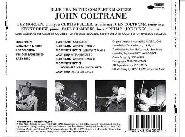 JOHN COLTRANE – BLUE TRAIN: THE COMPLETE MASTERS (2022) - 2CD AMBALAJINDA SIFIR
