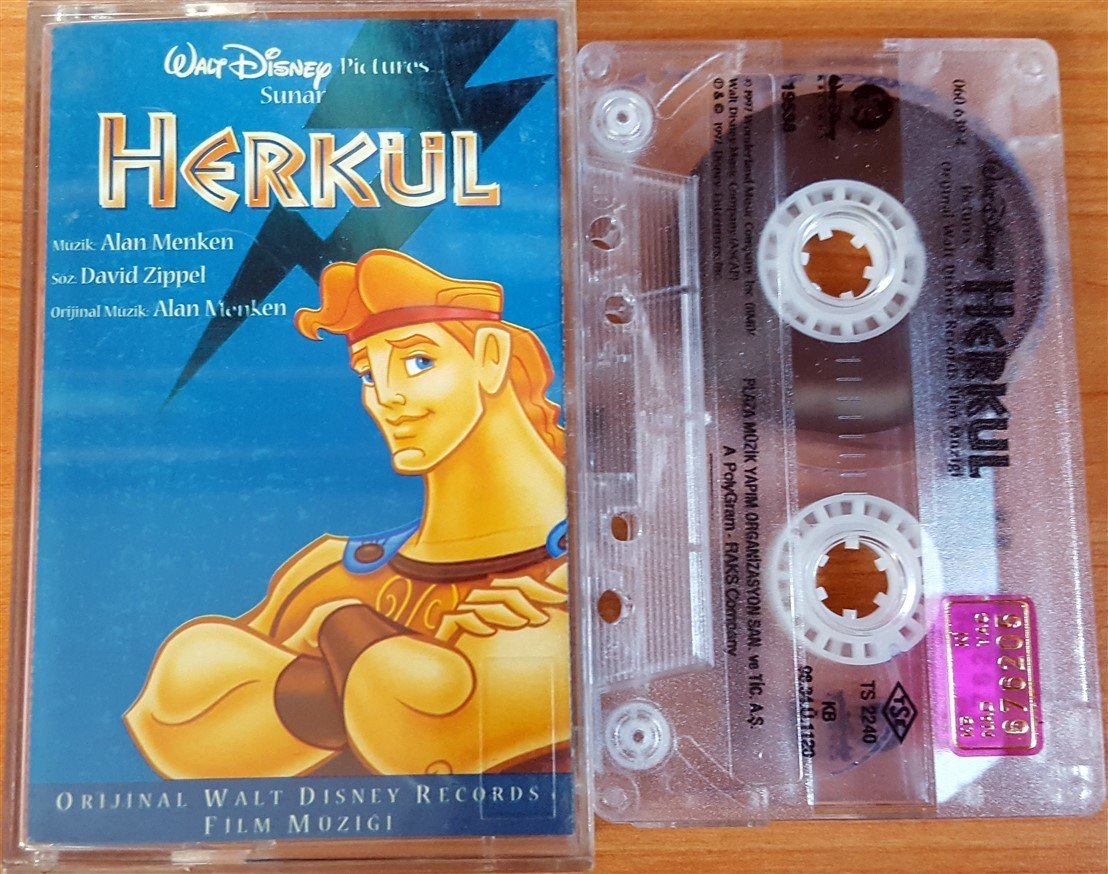 WALT DISNEY HERKUL HERCULES TURKISH TARKAN (1998) PLAZA CASSETTE MADE IN TURKEY ''USED''
