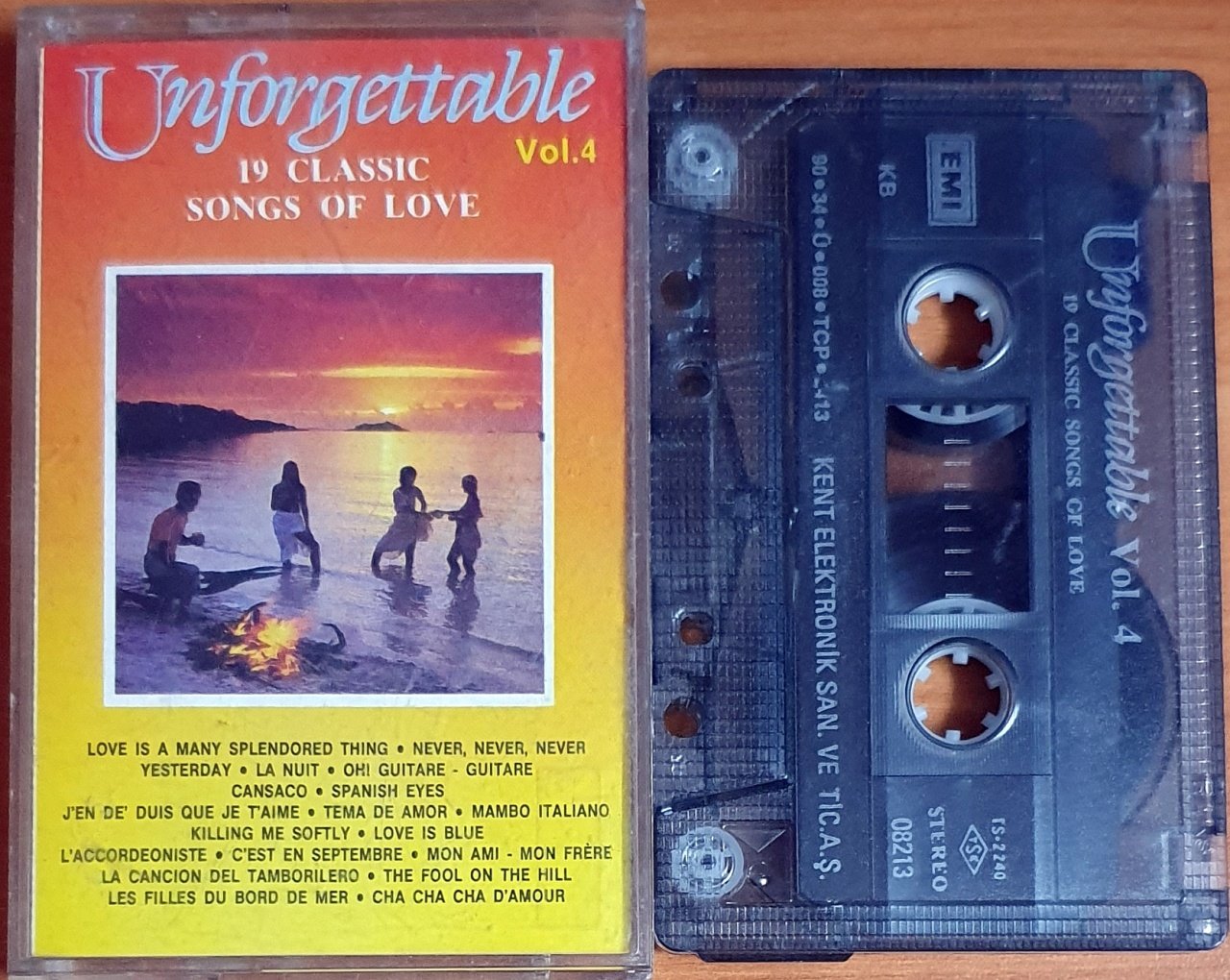 UNFORGETTABLE VOL.4 / 19 CLASSIC SONGS OF LOVE (1990) - KASET KENT 2.EL