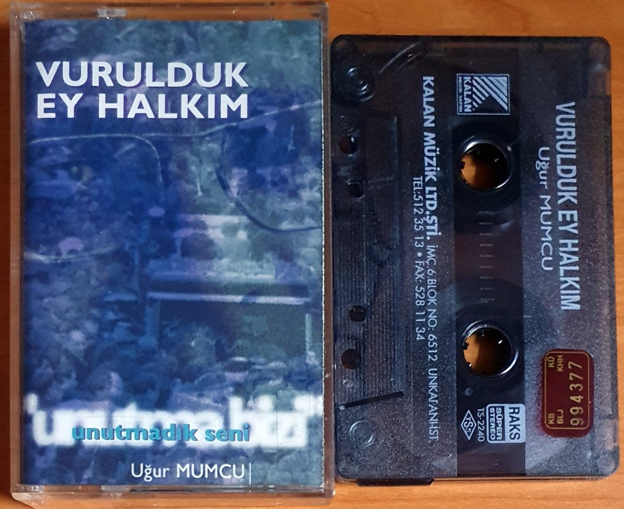 VURULDUK EY HALKIM / UĞUR MUMCU, FİKRET KIZILOK - KASET KALAN MÜZİK 2.EL