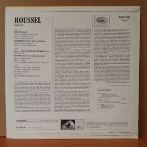 ALBERT ROUSSEL: SUITE IN F, POUR UNE FETE DE PRINTEMPS / DANIELLE LAVAL, ALBERT TETARD, ORCHESTRE DE PARIS, JEAN-PIERRE JACQUILLAT (1970) - LP 2.EL PLAK