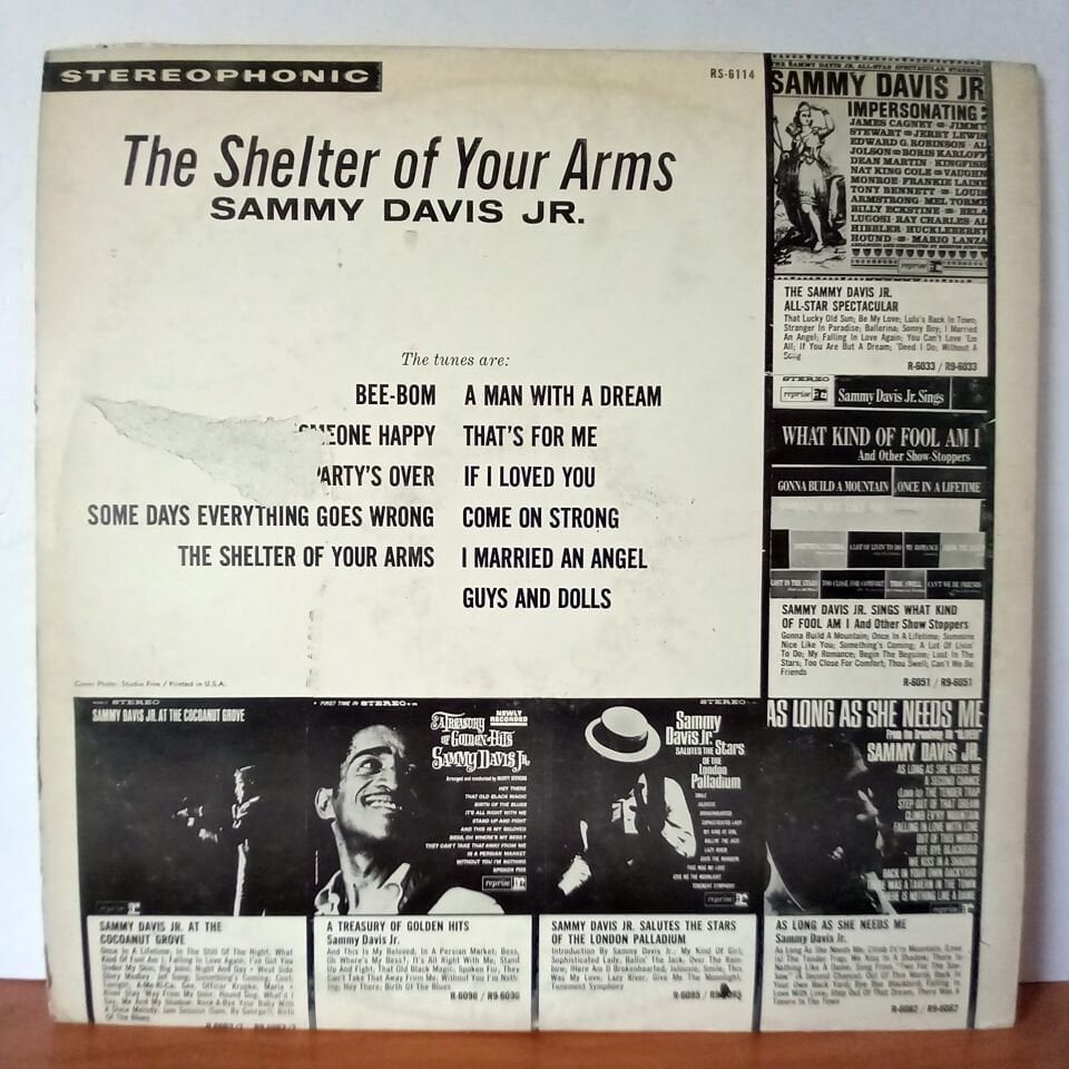 SAMMY DAVIS JR. – THE SHELTER OF YOUR ARMS (1964) - LP 2.EL PLAK