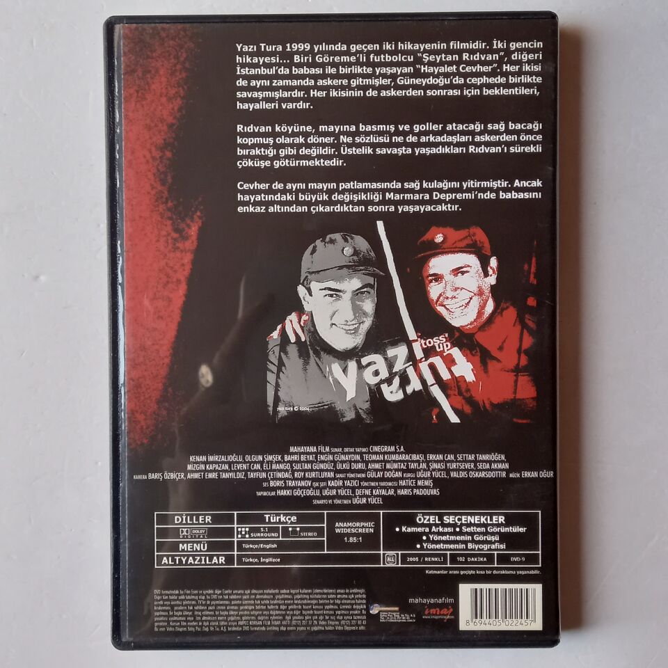 YAZI TURA - UĞUR YÜCEL, KENAN İMİRZALIOĞLU, OLGUN ŞİMŞEK - DVD 2.EL