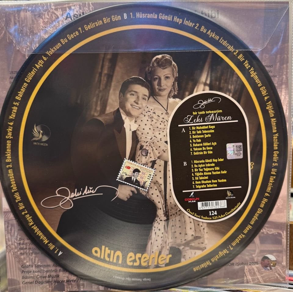 ZEKİ MÜREN - BİR TATLI TEBESSÜM (1951) - LP 2025 SINIRLI SAYIDA RESİM BASKILI ÖZEL EDİSYON SIFIR PLAK