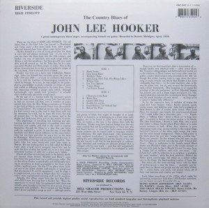 JOHN LEE HOOKER – THE COUNTRY BLUES OF JOHN LEE HOOKER (1959) LP 2014 SIFIR PLAK