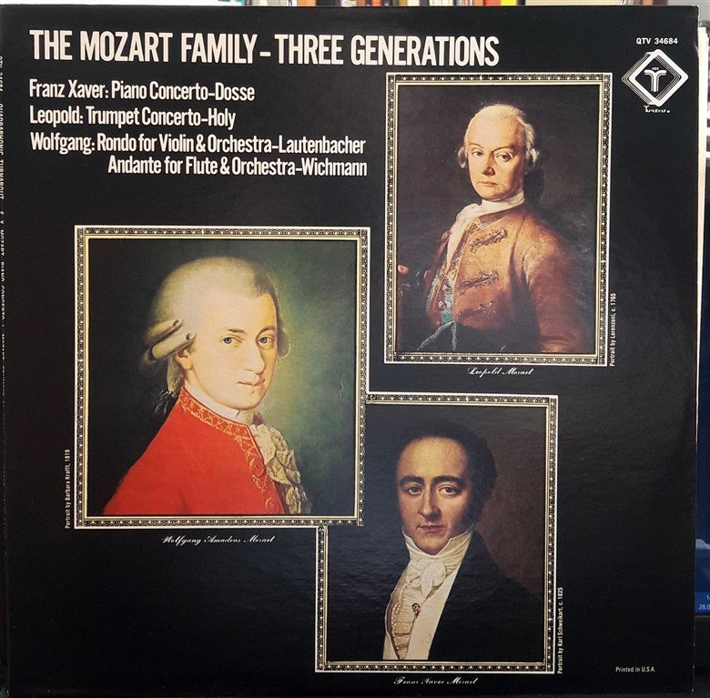 THE MOZART FAMILY-THREE GENERATIONS FRANZ XAVER: PIANO CONCERTO, LEOPOLD: TRUMPET CONCERTO, WOLFGANG: RONDO - PLAK 2.EL