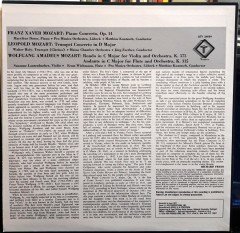THE MOZART FAMILY-THREE GENERATIONS FRANZ XAVER: PIANO CONCERTO, LEOPOLD: TRUMPET CONCERTO, WOLFGANG: RONDO - PLAK 2.EL