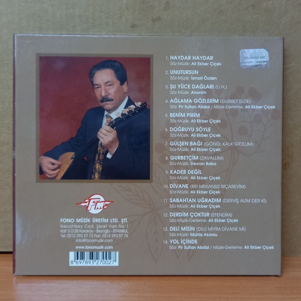 ALİ EKBER ÇİÇEK - ANADOLU'NUN SESİ (1999) - CD 2.EL