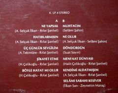 RIFAT ŞANLIEL - HATIRLAR MISIN - LP 2.EL