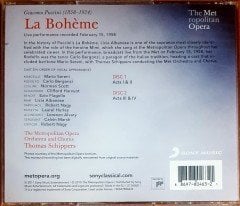 PUCCINI - LA BOHEME / LICIA ALBANESE, CARLO BERGONZI / THE METROPOLITAN OPERA ORCHESTRA AND CHORUS, THOMAS SCHIPPERS (2011) 2CD 2.EL