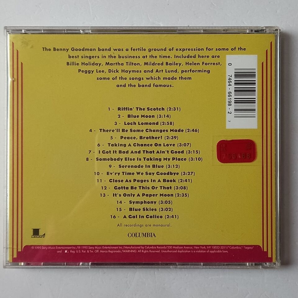 BENNY GOODMAN – BENNY GOODMAN AND HIS GREAT VOCALISTS (1995)  - CD 2.EL