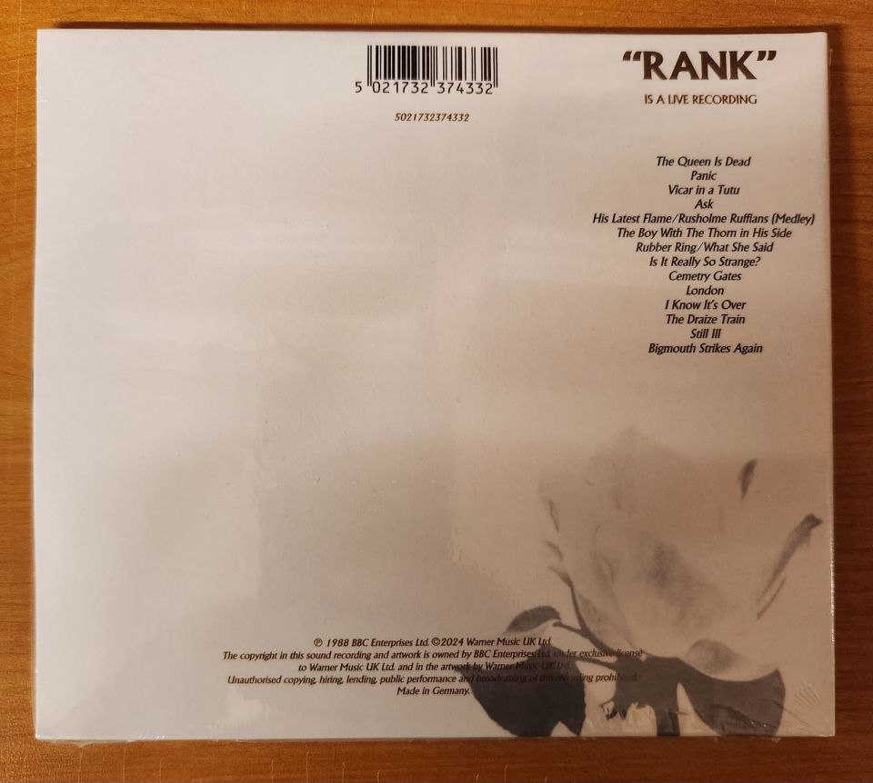 THE SMITHS – RANK (1988) - CD DIGISLEEVE 2024 REMASTERED REISSUE SIFIR