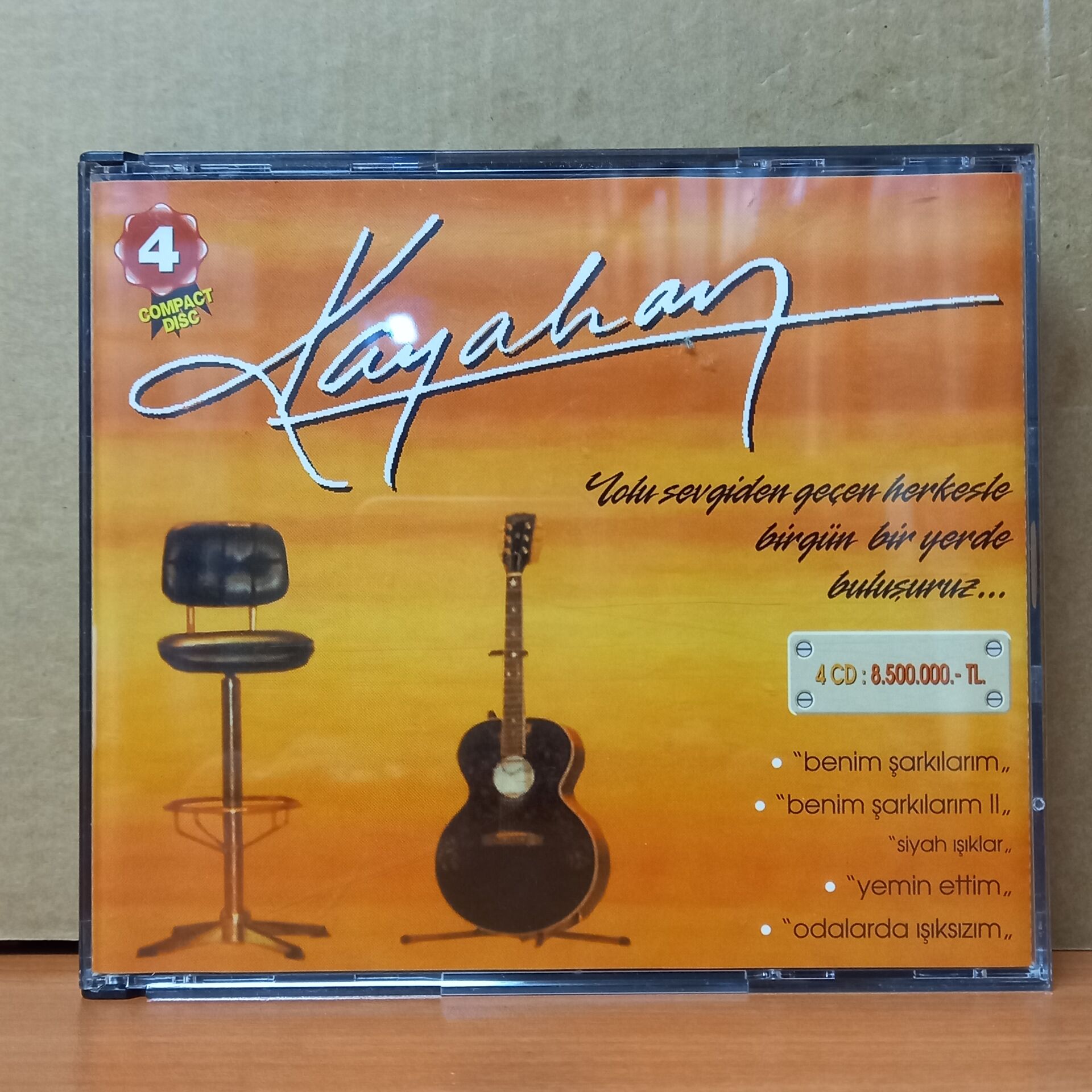 KAYAHAN - BENİM ŞARKILARIM, BENİM ŞARKILARIM II, YEMİN ETTİM, ODALARDA IŞIKSIZIM - 4CD 2.EL