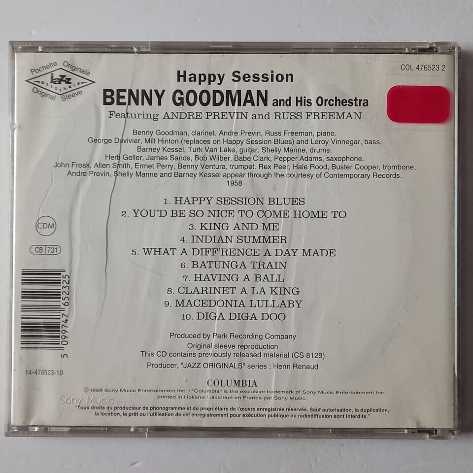 BENNY GOODMAN AND HIS ORCHESTRA FEATURING ANDRE PREVIN AND RUSS FREEMAN – HAPPY SESSION (1959)  - CD 2.EL
