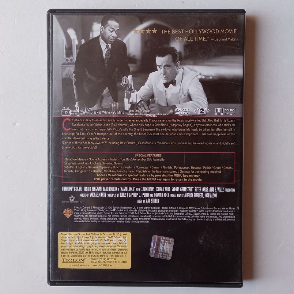 CASABLANCA - HUMPHREY BOGART, INGRID BERGMAN, PAUL HENRED - DVD 2.EL