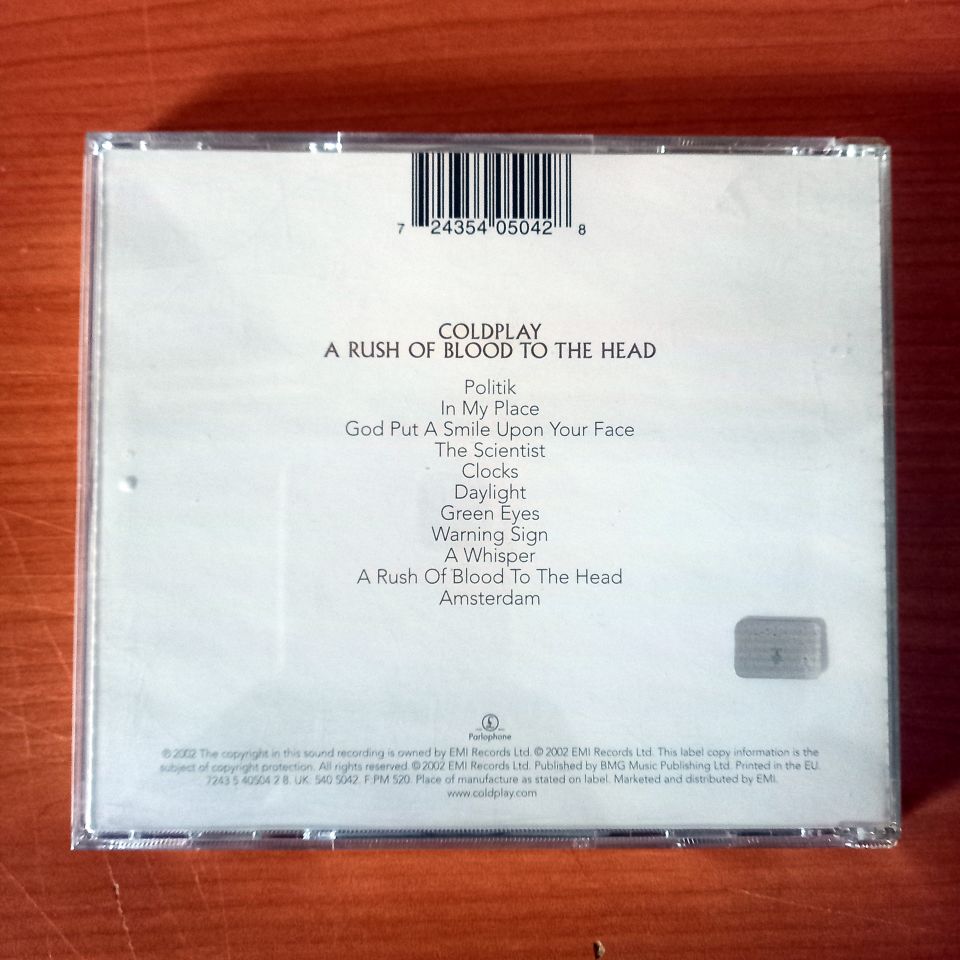 COLDPLAY – A RUSH OF BLOOD TO THE HEAD (2002) - CD 2.EL
