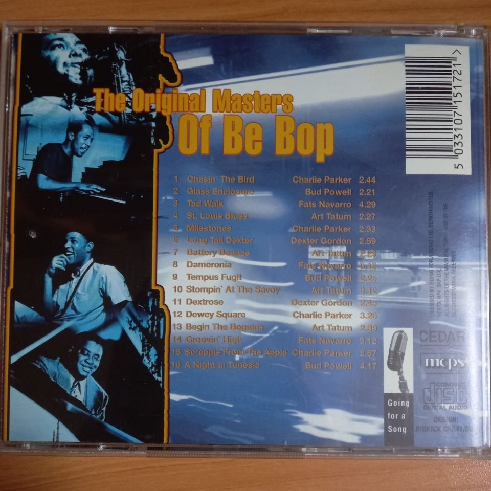 THE ORIGINAL MASTERS OF BE BOP - CHARLIE PARKER, BUD POWELL, FATS NAVARRO, ART TATUM, DEXTER GORDON - CD 2.EL