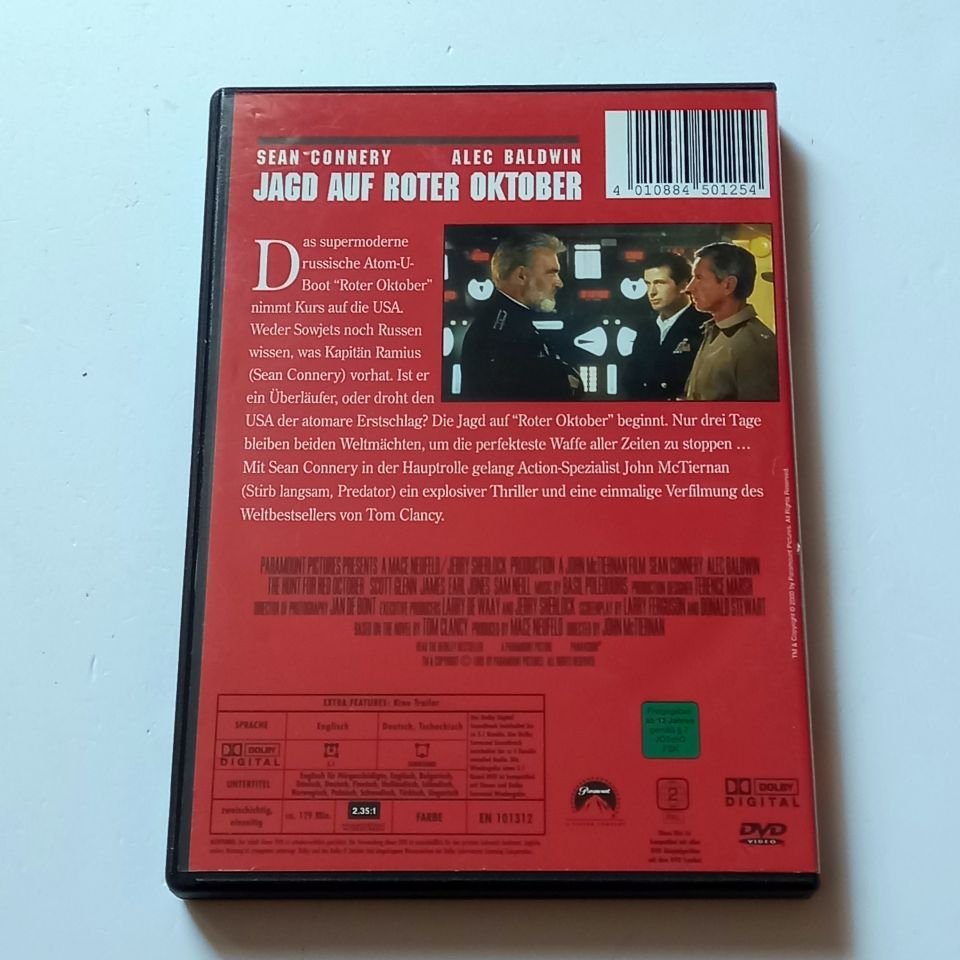JAGD AUF ROTER OKTOBER / THE HUNT FOR RED OCTOBER - SEAN CONNERY, ALEC BALDWIN - YÖN.: JOHN MCTIERNAN - DVD 2.EL