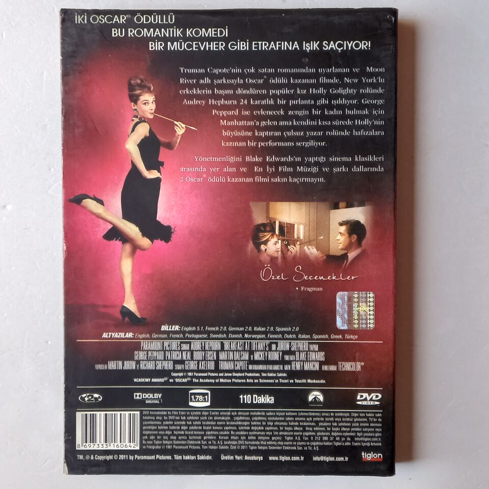 TIFFANY'DE KAHVALTI / BREAKFAST AT TIFFANY'S - AUDREY HEPBURN, GEORGE PEPPARD - DVD 2.EL