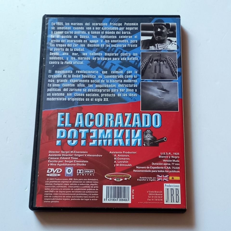 EL ACORAZADO POTEMKIN / BATTLESHIP POTEMKIN - ALEKSANDR ANTONOV, VLADIMIR BARSKIY - YÖN.: SERGEI EISENSTEIN - DVD 2.EL TÜRKÇE ALTYAZI YOKTUR