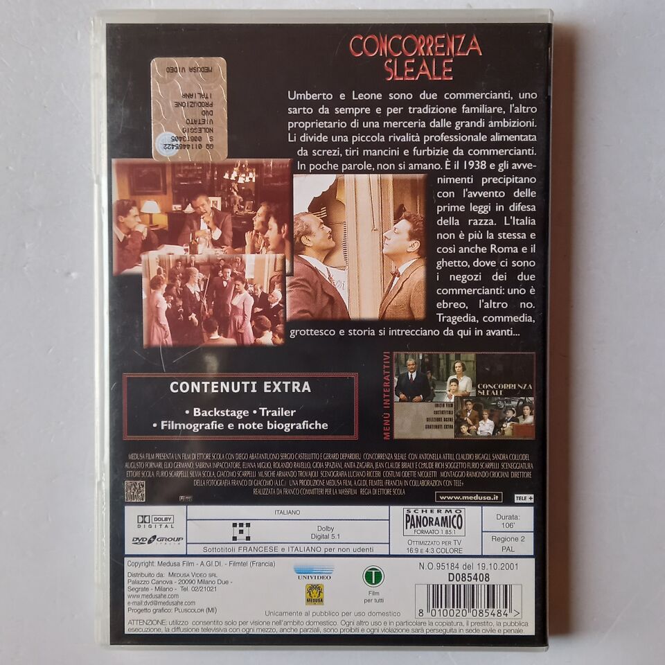 CONCORRENZA SLEALE - ETTORE SCOLA, DIEGO ABATANTUONO - DVD 2.EL