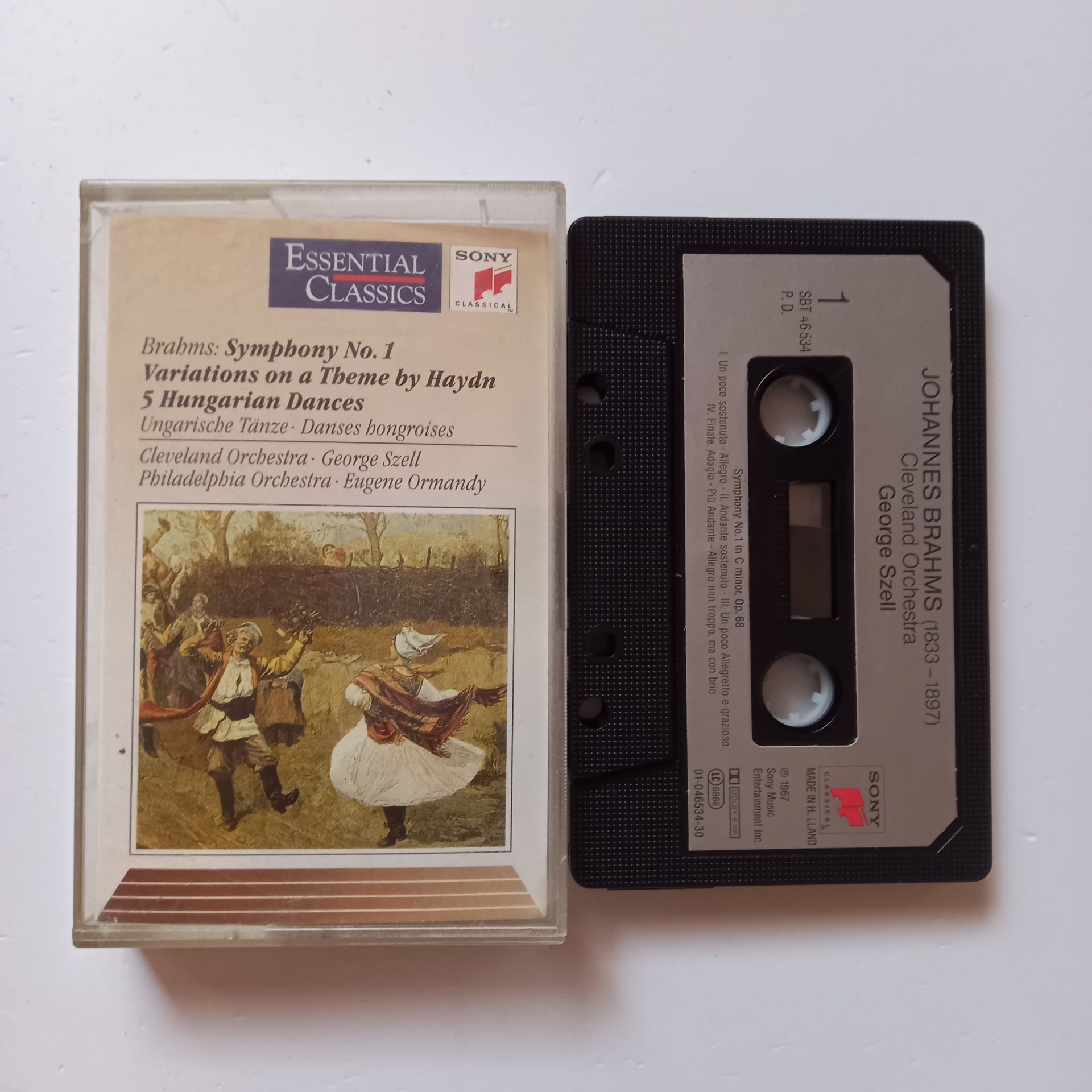 BRAHMS: SYMPHONY NO.1 / HAYDN VARIATIONS / CLEVELAND ORCHESTRA, GEORGE SZELL,PHILADELPHIA ORCHESTRA, EUGENE ORMANDY (1991) - KASET 2.EL