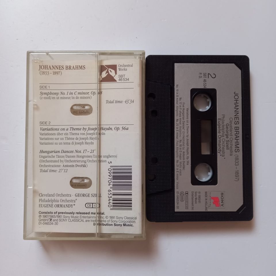 BRAHMS: SYMPHONY NO.1 / HAYDN VARIATIONS / CLEVELAND ORCHESTRA, GEORGE SZELL,PHILADELPHIA ORCHESTRA, EUGENE ORMANDY (1991) - KASET 2.EL