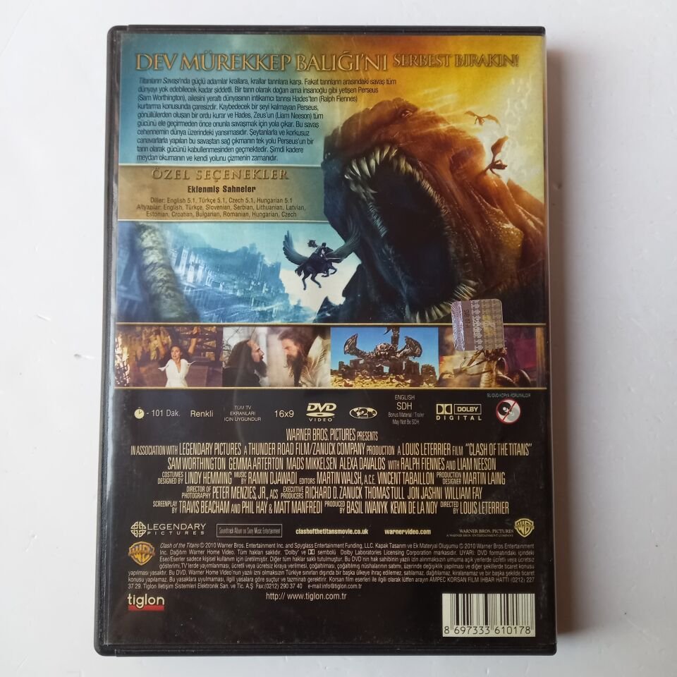 CLASH OF THE TITANS - TİTANLARIN SAVAŞI - SAM WORTHINGTON - MADS MIKKELSEN - DVD 2.EL