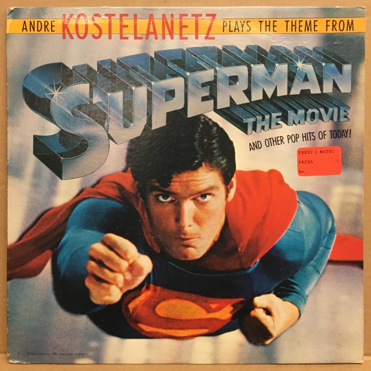ANDRE KOSTELANETZ PLAYS THEME FROM SUPERMAN & OTHER POP HITS OF TODAY 1979 2.EL PLAK