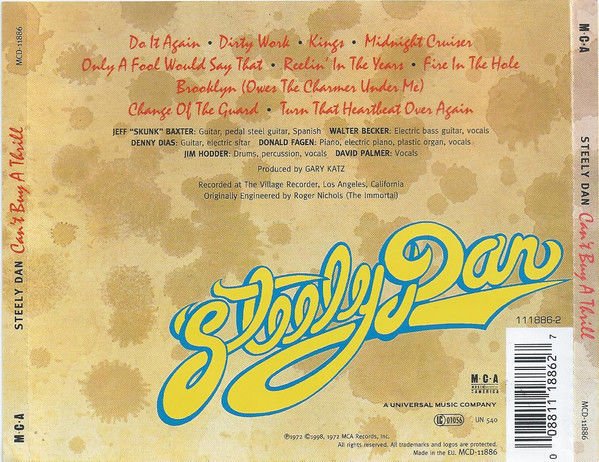 STEELY DAN – CAN'T BUY A THRILL (1972) - CD JEWEL CASE REMASTERED REISSUE AMBALAJINDA SIFIR