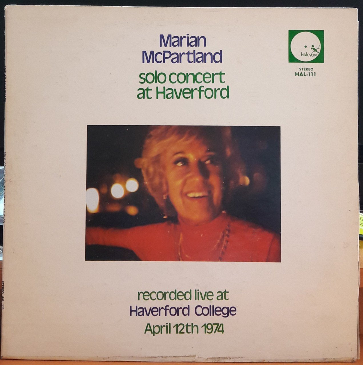 MARIAN McPARTLAND - SOLO CONCERT AT HAVERFORD (1974) - PLAK 2.EL