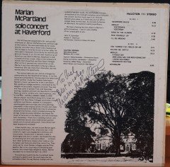 MARIAN McPARTLAND - SOLO CONCERT AT HAVERFORD (1974) - PLAK 2.EL