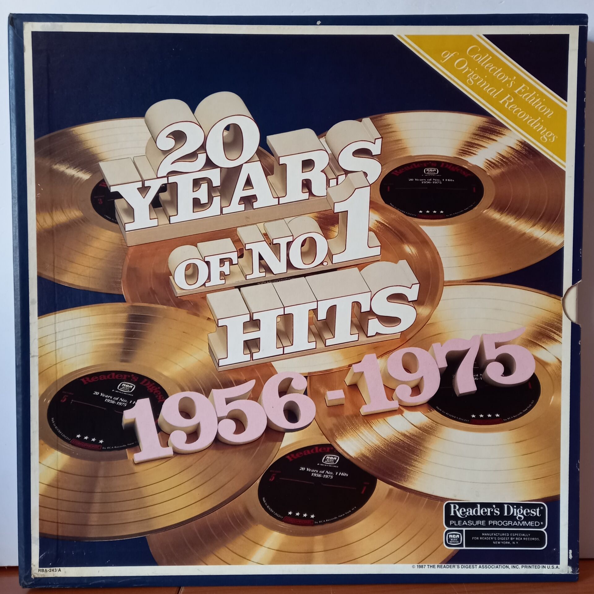 20 YEARS OF NO. 1 HITS 1956 - 1975 / ELVIS PRESLEY, SAM COOKE, MARVIN GAYE (1987) - 7LP 2.EL BOX SET PLAK