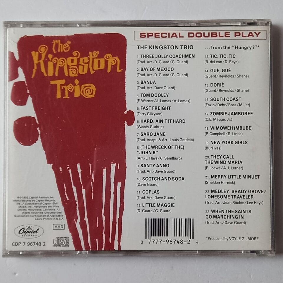 THE KINGSTON TRIO – THE KINGSTON TRIO / ... FROM THE ''HUNGRY I'' (1992)  - CD 2.EL