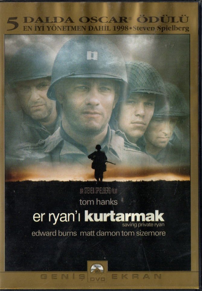 ER RYAN'I KURTARMAK - SAVING PRIVATE RYAN - TOM HANKS - MATT DAMON - STEVEN SPIELBERG - 2xDVD 2.EL