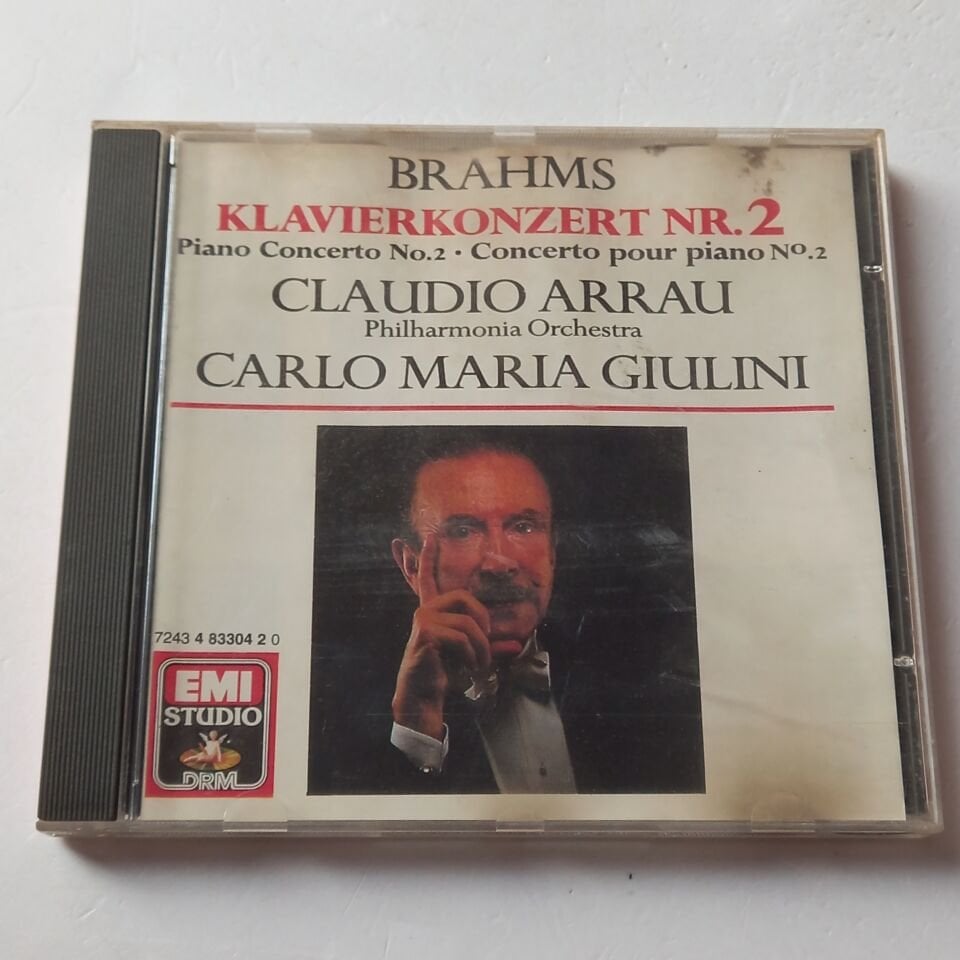 BRAHMS: PIANO CONCERTO NO.2 - CLAUDIO ARRAU, PHILHARMONIA ORCHESTRA, CARLO MARIA GIULINI  (1963) - CD REMASTERED 1988 REISSUE 2.EL