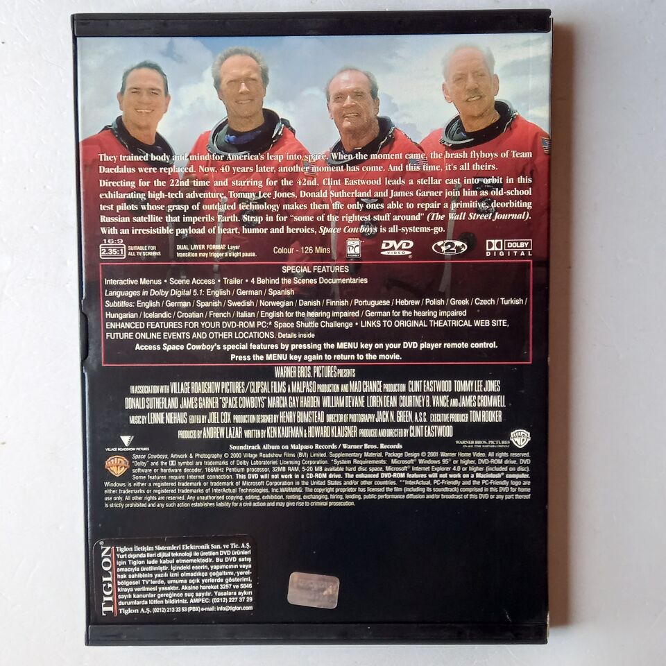 SPACE COWBOYS - CLINT EASTWOOD, TOMMY LEE JONES, DONALD SUTHERLAND - DVD SNAP CASE 2.EL