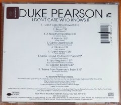 DUKE PEARSON - I DON'T CARE WHO KNOWS IT (2003) - CD BLUE NOTE PROMO 2.EL