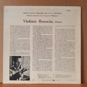 HOROWITZ / BEETHOVEN: MOONLIGHT AND WALDSTEIN SONATAS (1958) - LP 2.EL PLAK