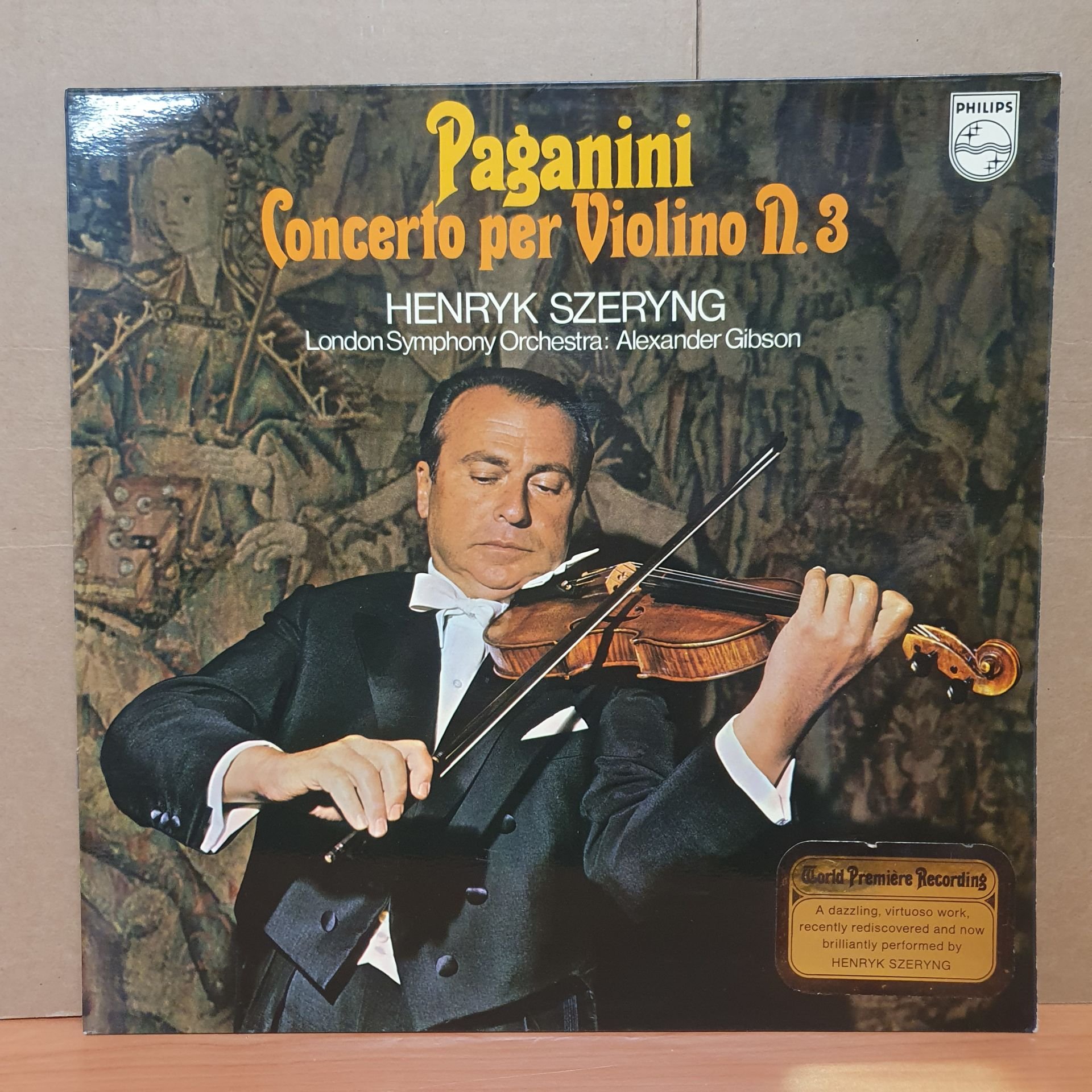 PAGANINI: CONCERTO PER VIOLINO N.3 / HENRYK SZERYNG, LONDON SYMPHONY ORCHESTRA, ALEXANDER GIBSON (1971) - LP 2.EL PLAK