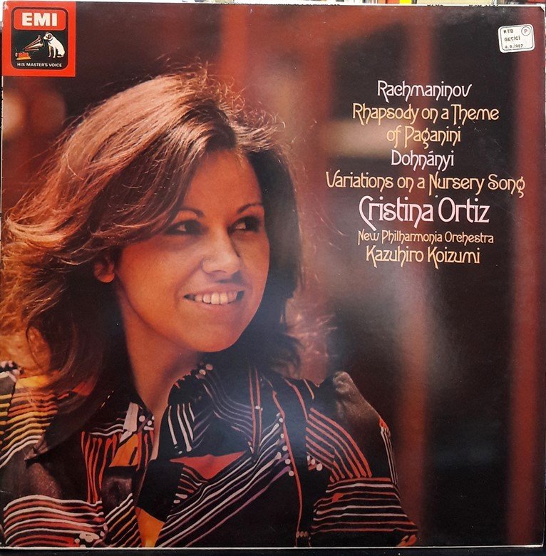 RACHMANINOV: RHAPSODY ON A THEME OF PAGANINI, CRISTINA ORTIZ, KAZUHIRO KOIZUMI (1976) - PLAK 2.EL