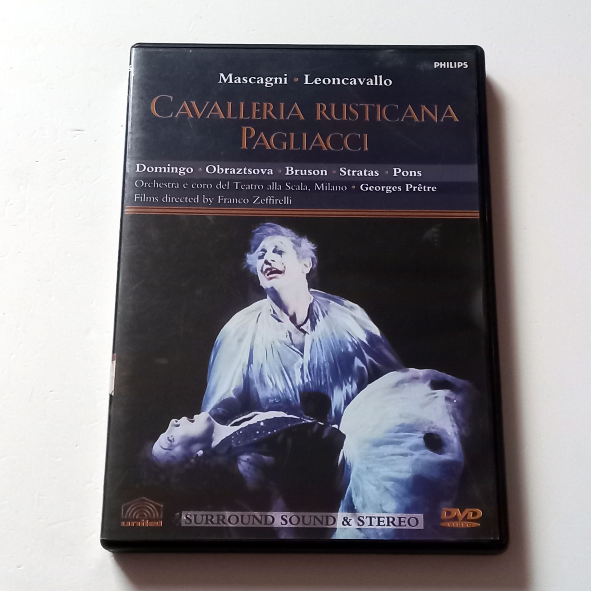 MUSCAGNI - CAVALLERIA RUSTICANA / LEONCAVALLO - PAGLIACCI - ORCHESTRA E CORO DEL TEATRO ALLA SCALA, KOND.: GEORGES PRETRE - DVD 2.EL