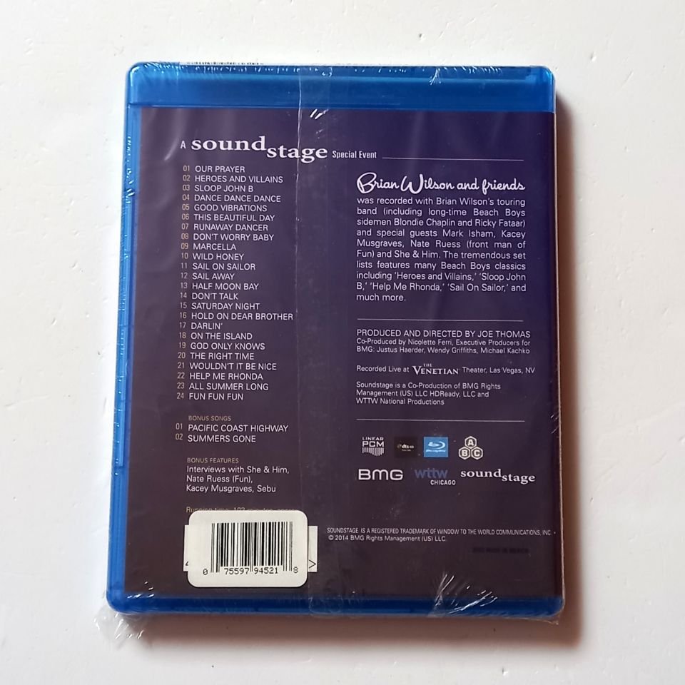 BRIAN WILSON – BRIAN WILSON AND FRIENDS: A SOUNDSTAGE SPECIAL EVENT  - BLU-RAY REGION A/B/C AMBALAJINDA SIFIR
