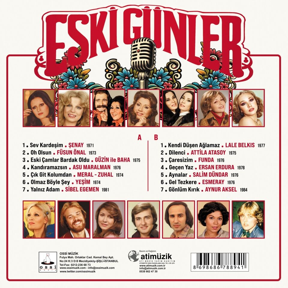 ESKİ GÜNLER - ÇEŞİTLI SANATÇILAR / ESMERAY FÜSUN ÖNAL ATTİLLA ATASOY ŞENAY ASU MARALMAN  (2025) - LP 70s 80S TÜRKÇE NOSTALJİ POP COMPILATION SIFIR PLAK